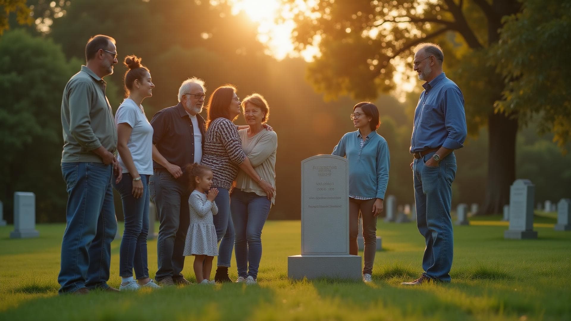 A person using a phone to visit a memorial connected by a QR marker